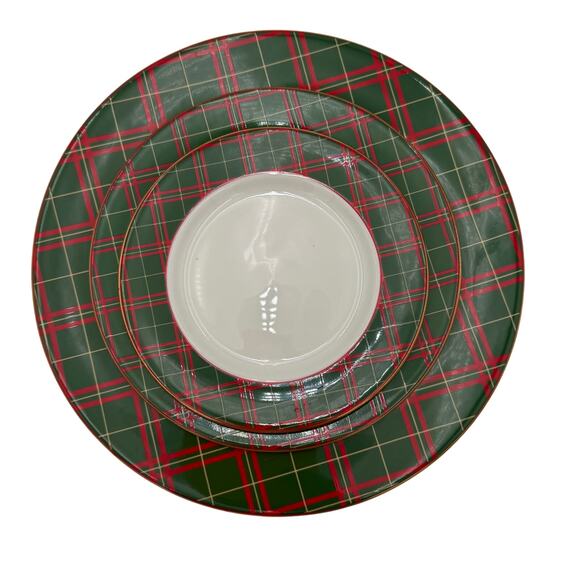 Vintage Bread and Butter Plates (4) Tartan Plaid by Royal Doulton Set of 4 - Picture 4 of 12